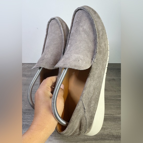OluKai Ka’a Grey Italian Suede Drop Heel Loafers size 11 $179.90 - Picture 6 of 10